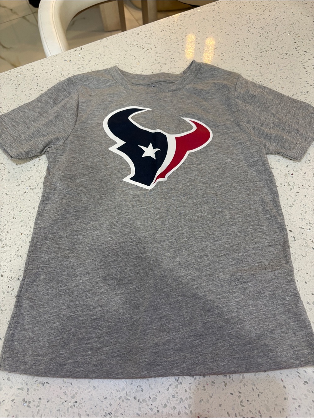 Kids NFL Houston Texan Football Gray Tee size 7